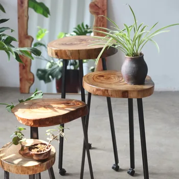 פשוט מוצק עץ התה שולחן נורדי סלון אמנות ריהוט וינטג שולחנות קפה עבה עמיד וקל לניקוי